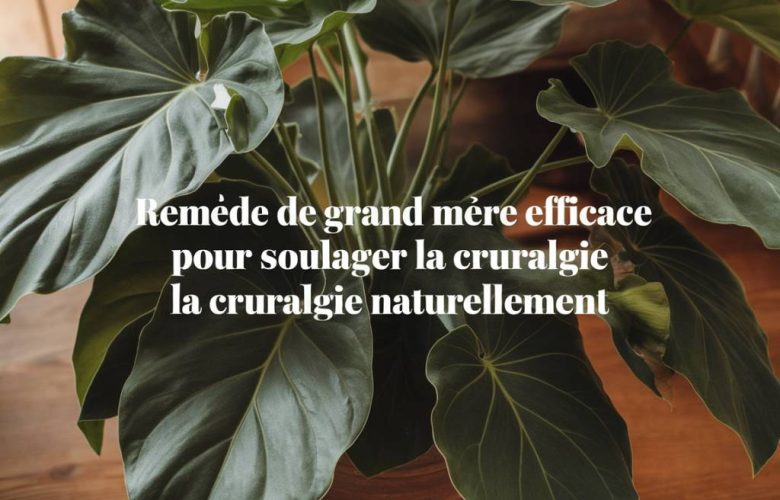 Remède de grand-mère efficace pour soulager la cruralgie naturellement