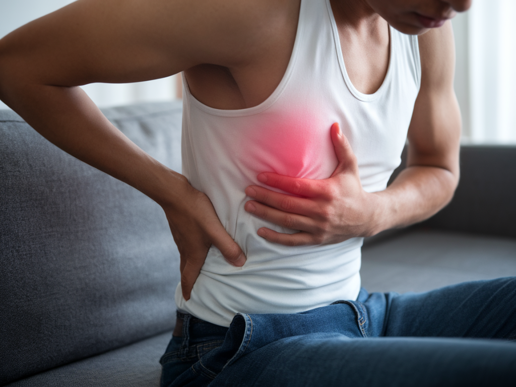 Les symptômes typiques d'une douleur intercostale