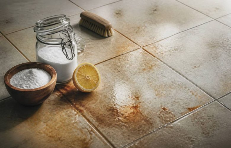 Acide citrique pour enlever la rouille sur le carrelage