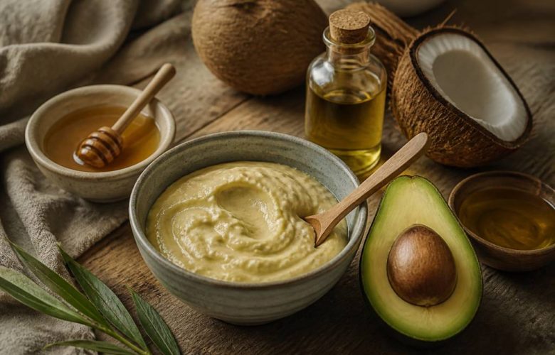 Masque fait maison pour les cheveux secs et abîmés