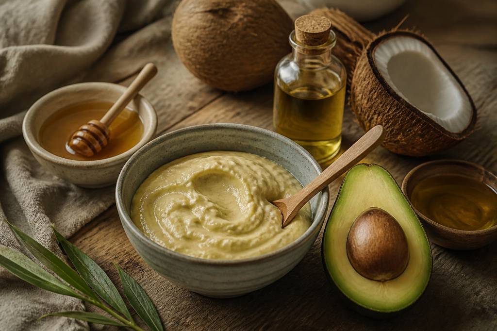 Masque fait maison pour les cheveux secs et abîmés
