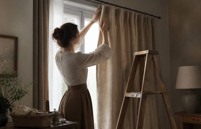 Pose de rideaux à domicile : les astuces de grand-mère pour réussir facilement