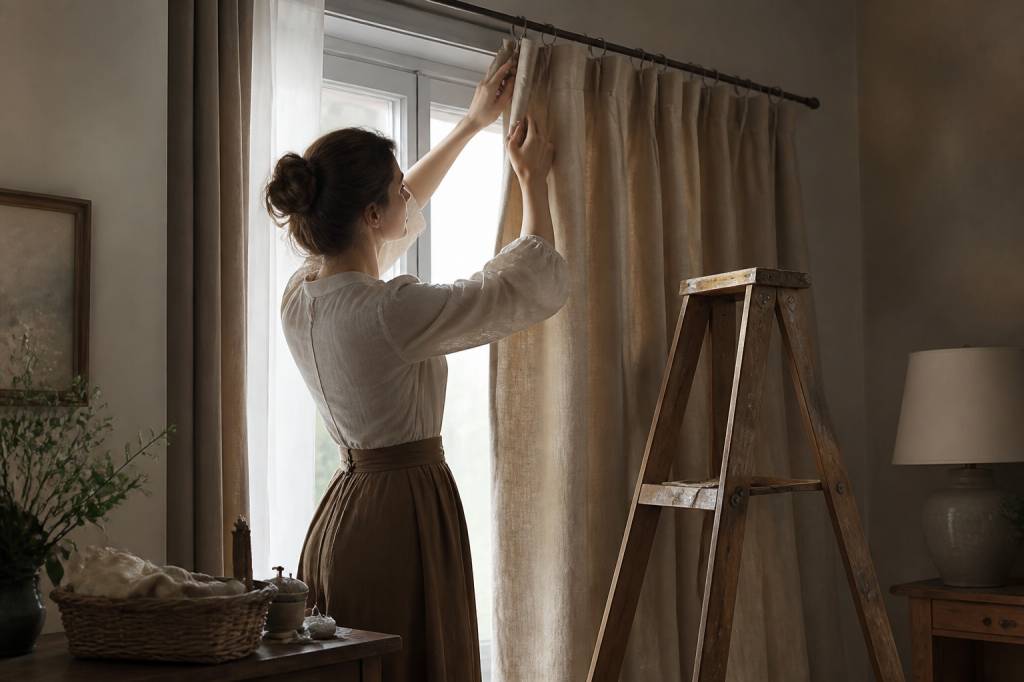 Pose de rideaux à domicile : les astuces de grand-mère pour réussir facilement