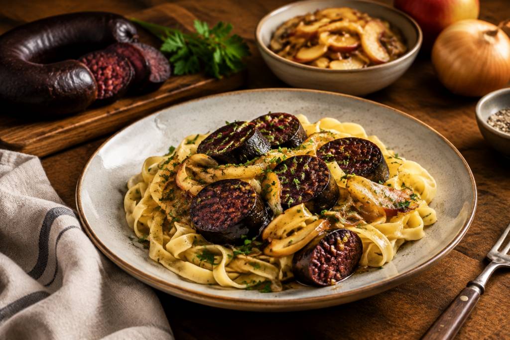 Quel accompagnement pour le boudin noir avec des pâtes ?