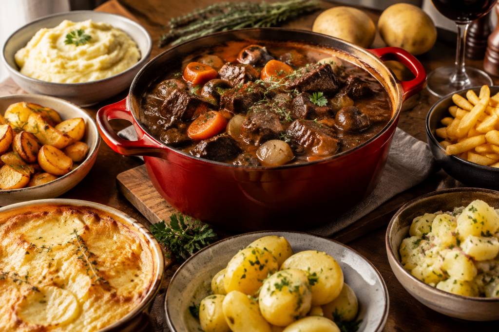 Quel accompagnement pour un bœuf bourguignon : la pomme de terre sous toutes ses formes